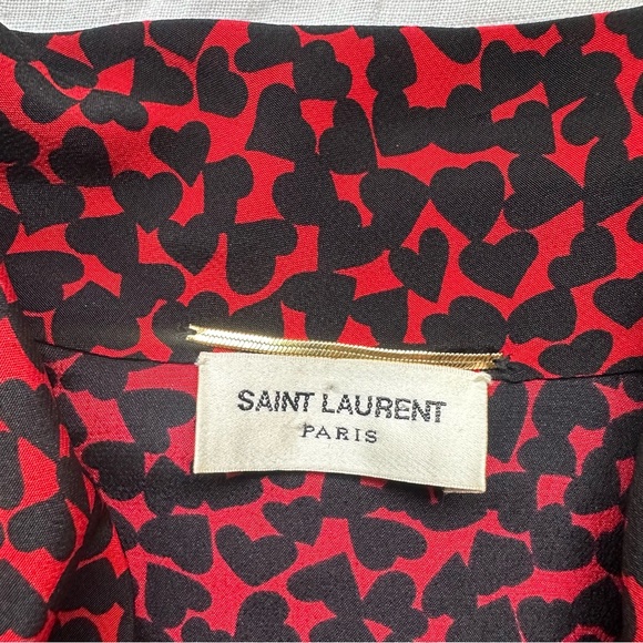 Saint Laurent Heart Blouse LAVALLIÈRE-NECK - Picture 4 of 10